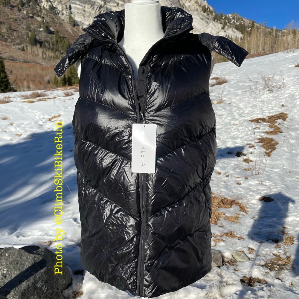 NWT Athleta Lofty Down Vest Black - Picture 1 of 12